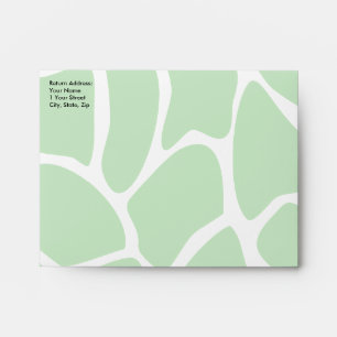 Giraffe Print Pattern in Jungle Green. Envelope