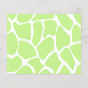 Giraffe Print Pattern in Light Lime Green.