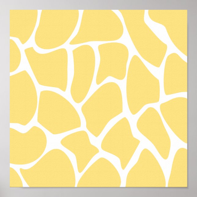 Giraffe Print Pattern in Yellow. (Front)