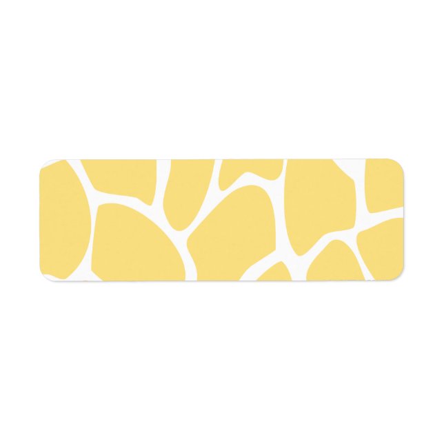 Giraffe Print Pattern in Yellow. (Front)