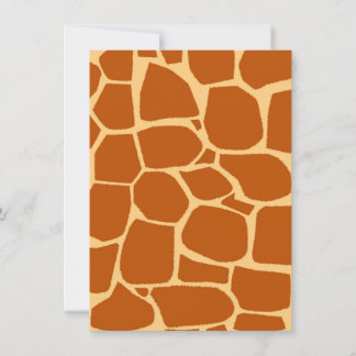 Giraffe print pattern invitation