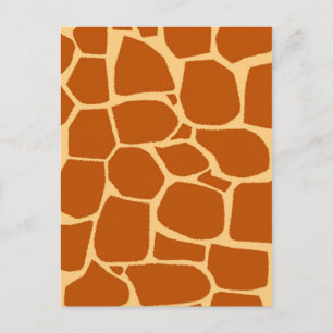 Giraffe print pattern postcard