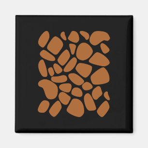 Giraffe Print Pattern Trick Or Treat Jungle Animal Magnet