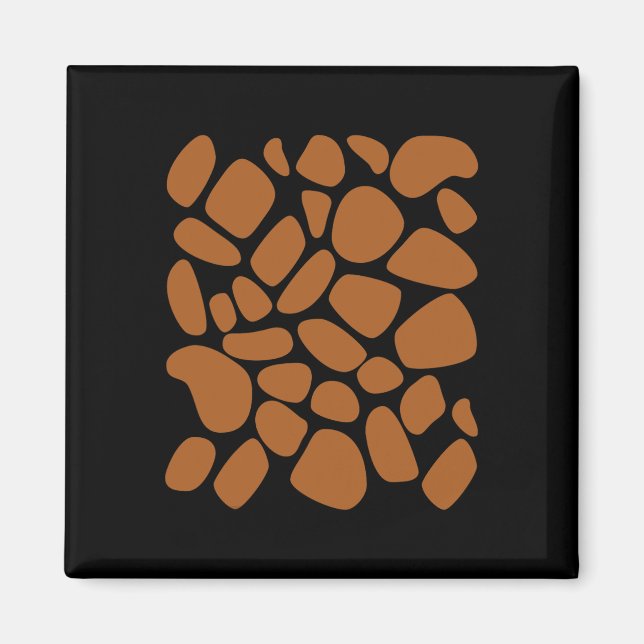 Giraffe Print Pattern Trick Or Treat Jungle Animal Magnet (Front)