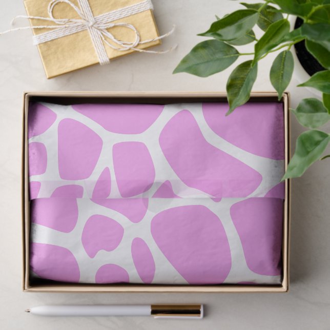 Giraffe Print, Pink Giraffe, Animal Print, Jungle Tissue Paper (Gift)