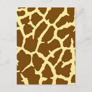 Giraffe Print Postcard