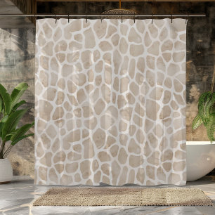  Giraffe Print Shower Curtain
