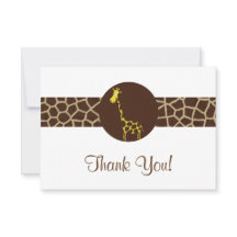 Giraffe Print Thank You