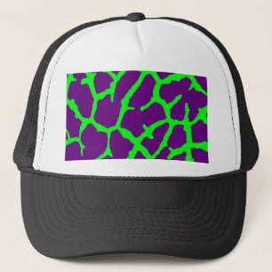 Giraffe Print Wine Lime Trucker Hat