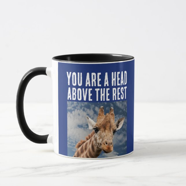 GIRAFFE PUN FUNNY COFFEE MUG (Left)