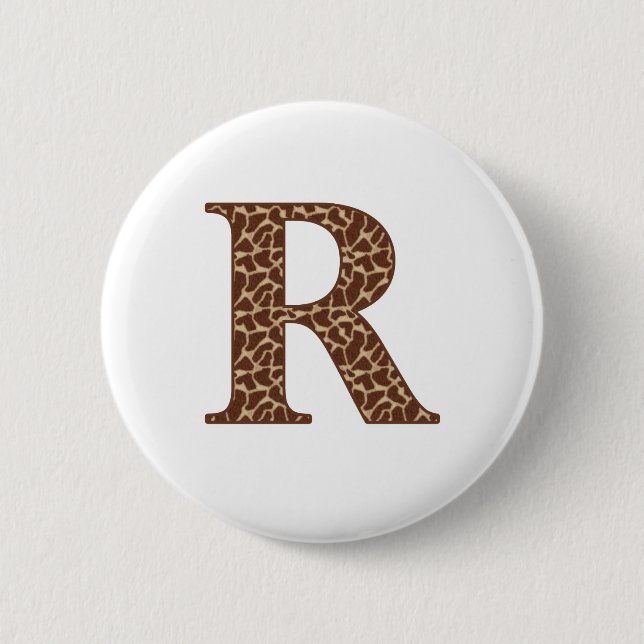 giraffe-r 6 cm round badge (Front)