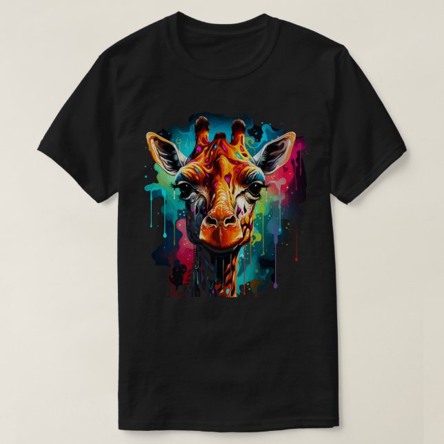 Giraffe Rainbow T-Shirt (Design Front)