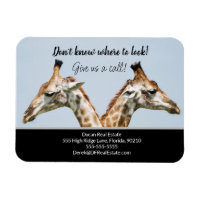 Giraffe real estate marketing sell  postcard