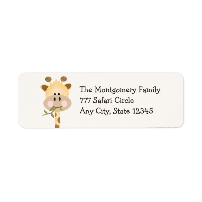 Giraffe Return Address Labels (Front)