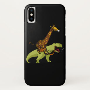 Giraffe Riding T-Rex Dinosaur Funny Animals Case-Mate iPhone Case
