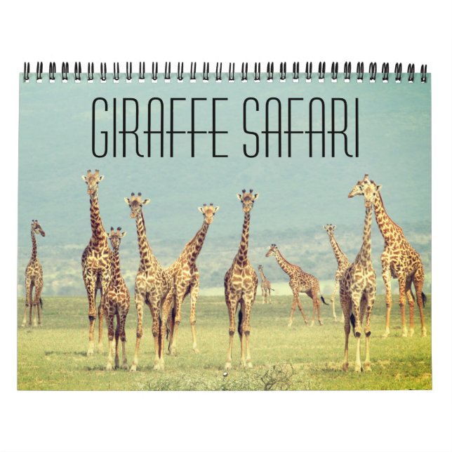 giraffe safari 2026 calendar (Cover)
