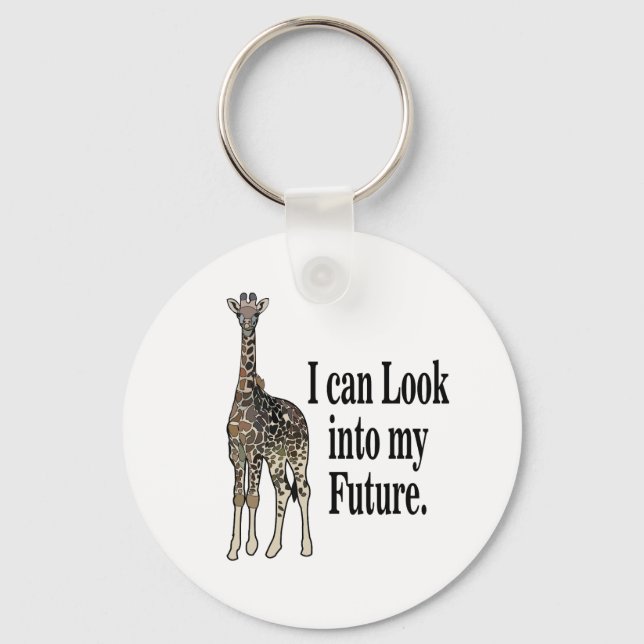 Giraffe Safari Animal Funny  Key Ring (Front)