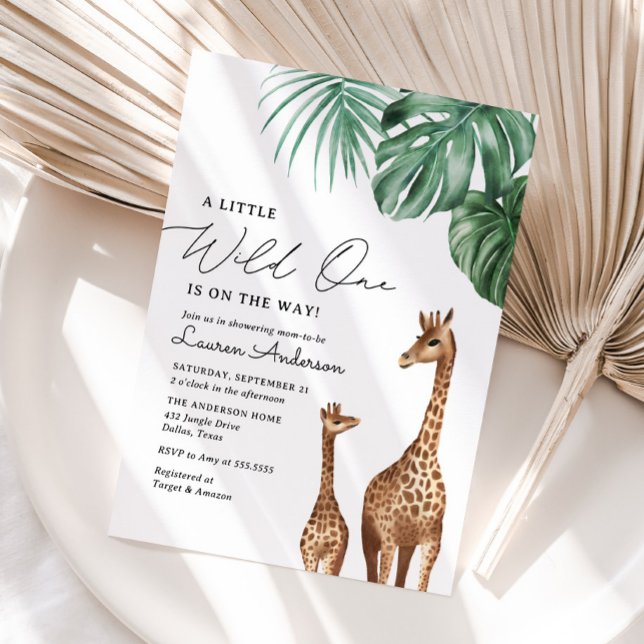 Giraffe Safari Baby Shower Invitation (Creator Uploaded)