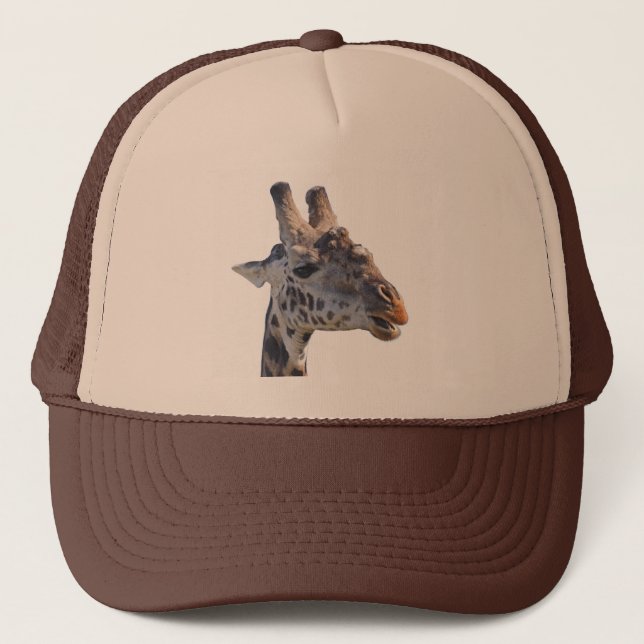 Giraffe Says Hi. Trucker Hat (Front)