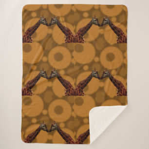 Giraffe Self Reflection,  Sherpa Blanket