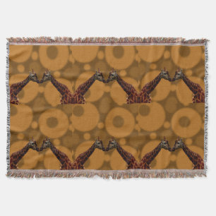 Giraffe Self Reflection,  Throw Blanket