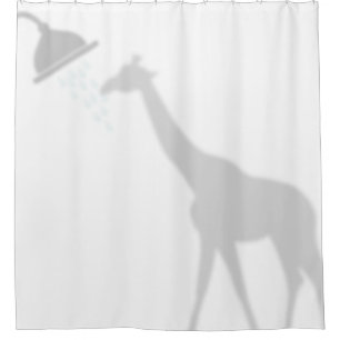 Giraffe Shadow Silhouette Shadow Buddies in Shower Curtain
