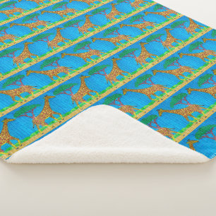 Giraffe - Sherpa Blanket