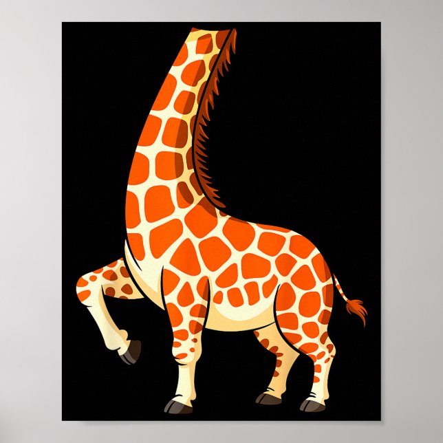 Giraffe Shirt Adult Men Women Kids Giraffe Costume Poster (Front)