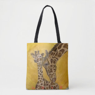 Giraffe Shopping Tote Mother and Child