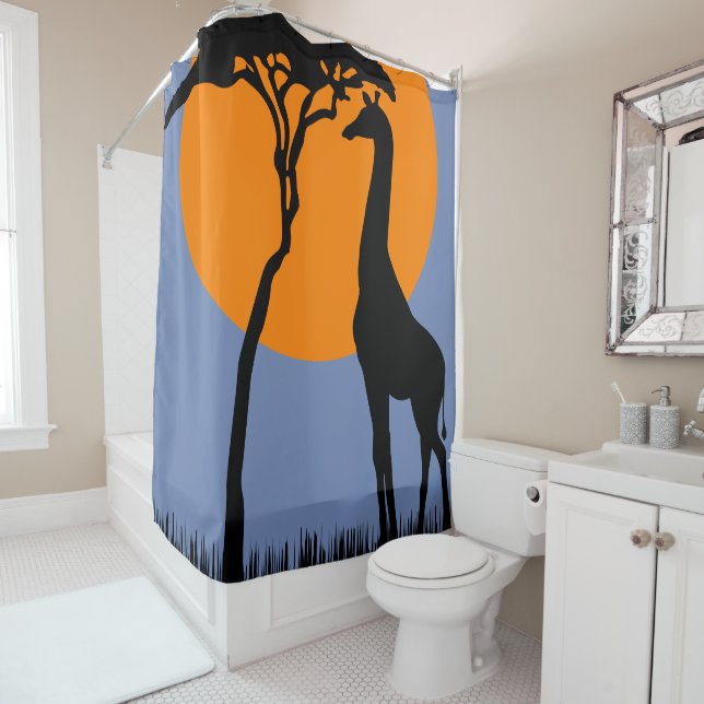 Giraffe Shower Curtain (In Situ)