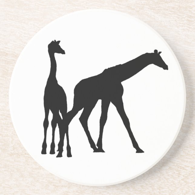GIRAFFE SILHOUETTE #1B COASTER (Front)