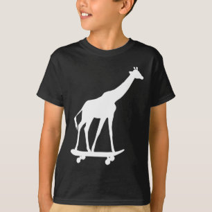 Giraffe Skateboarding Skateboard T-Shirt