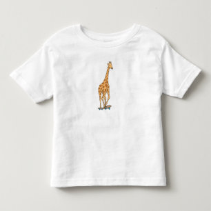 Giraffe Skater Skateboard Toddler T-Shirt