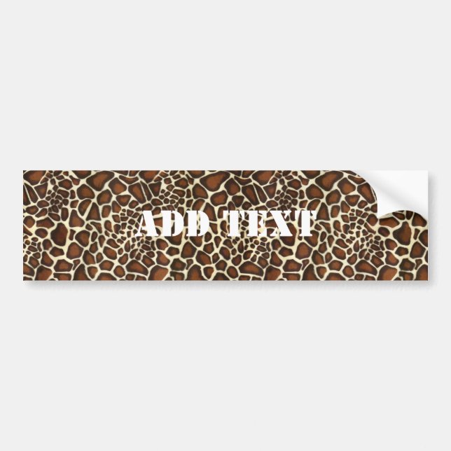 Giraffe Skin Camouflage Texture Bumper Sticker (Front)