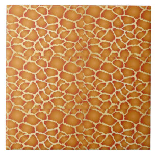 Giraffe Skin Golden Brown Texture Tile