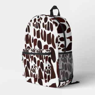 Giraffe Skin Pattern Printed Backpack