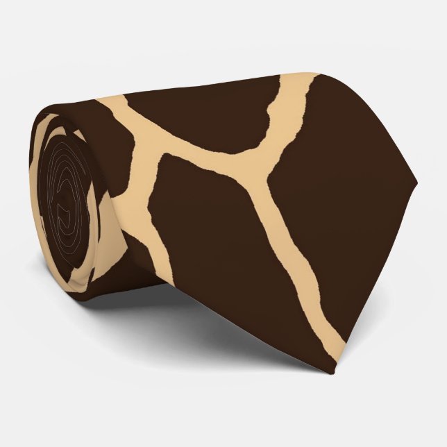 Giraffe Skin Pattern Tie (Rolled)