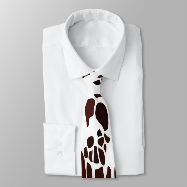 Giraffe Skin Pattern Tie (Tied)
