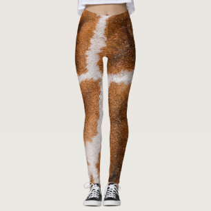 Giraffe Skin: Realistic Animal Texture Leggings
