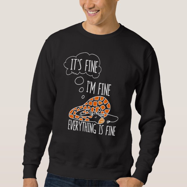Giraffe Sleeping It's Fine I'm Fine Everything Is  Sweatshirt (Front)