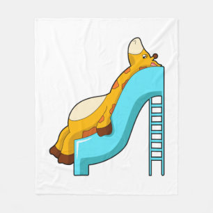 Giraffe Slide Fleece Blanket