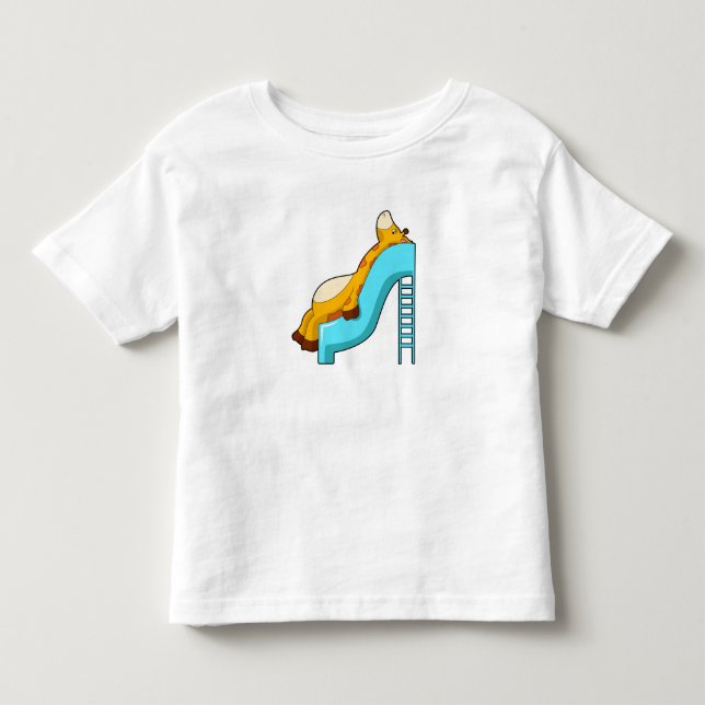 Giraffe Slide Toddler T-Shirt (Front)
