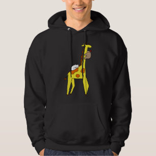 Giraffe Sloth And Cat Hoodie