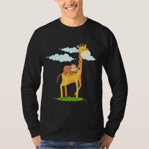 Giraffe Sloth Funny For Kids T-Shirt
