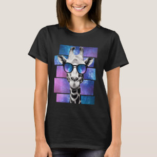 Giraffe Space Glasses Galaxy Sunglasses Meme T-Shirt