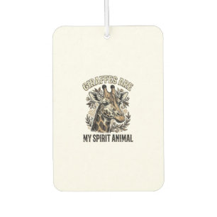 Giraffe Spirit Animal Vintage Engraving Shirt Desi Car Air Freshener