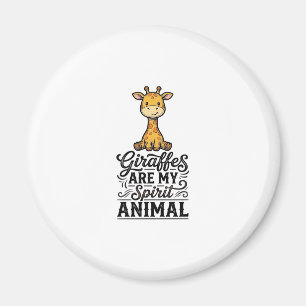 Giraffe Spirit Animal Vintage Engraving Shirt Desi Magnet