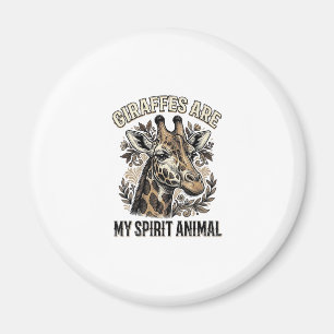Giraffe Spirit Animal Vintage Engraving Shirt Desi Magnet