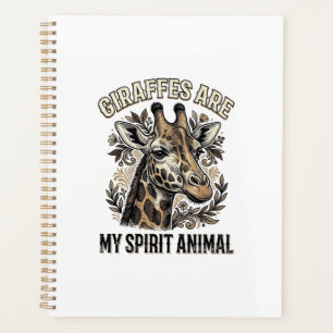 Giraffe Spirit Animal Vintage Engraving Shirt Desi Planner
