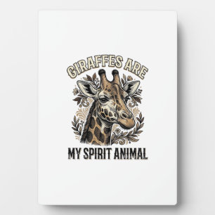 Giraffe Spirit Animal Vintage Engraving Shirt Desi Plaque